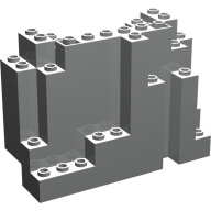 Lego skála 4x10x6, světle šedá (4106345, 4161045)